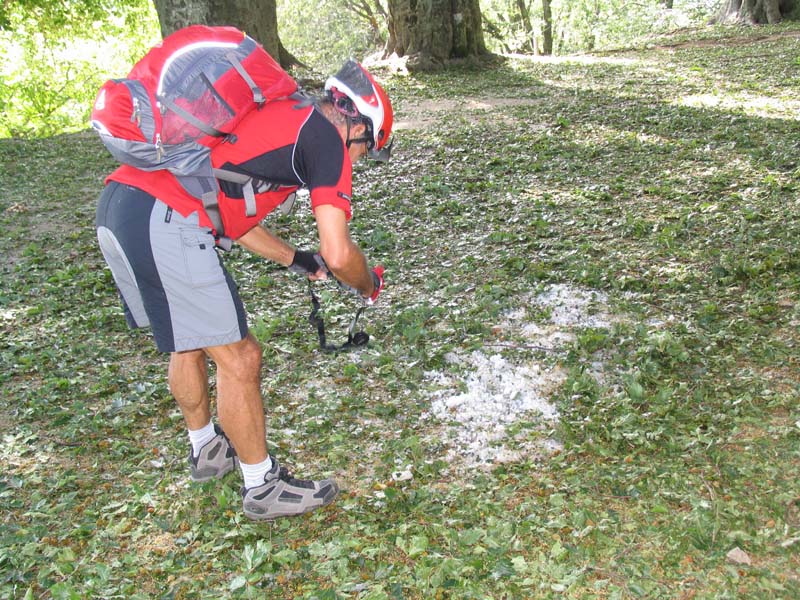 36 Reste vom gestrigen Hagel